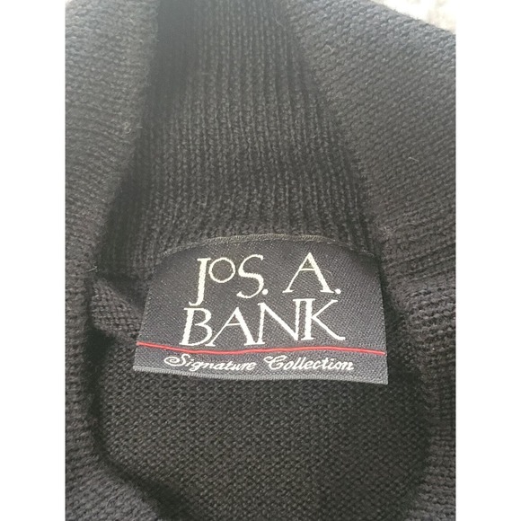 Joseph A Bank Sweater Mens XXL Black Wool Mock Turtle Neck Long Sleeve Golf - Picture 2 of 8